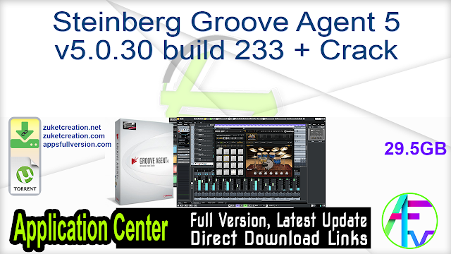 Steinberg Groove Agent 5 v5.0.30 build 233 + Crack