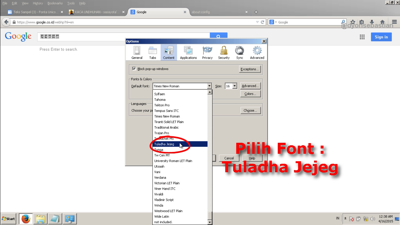 Tutorial Cara Install Keyboard Aksara Jawa di Windows 7 | Carakan Jawa