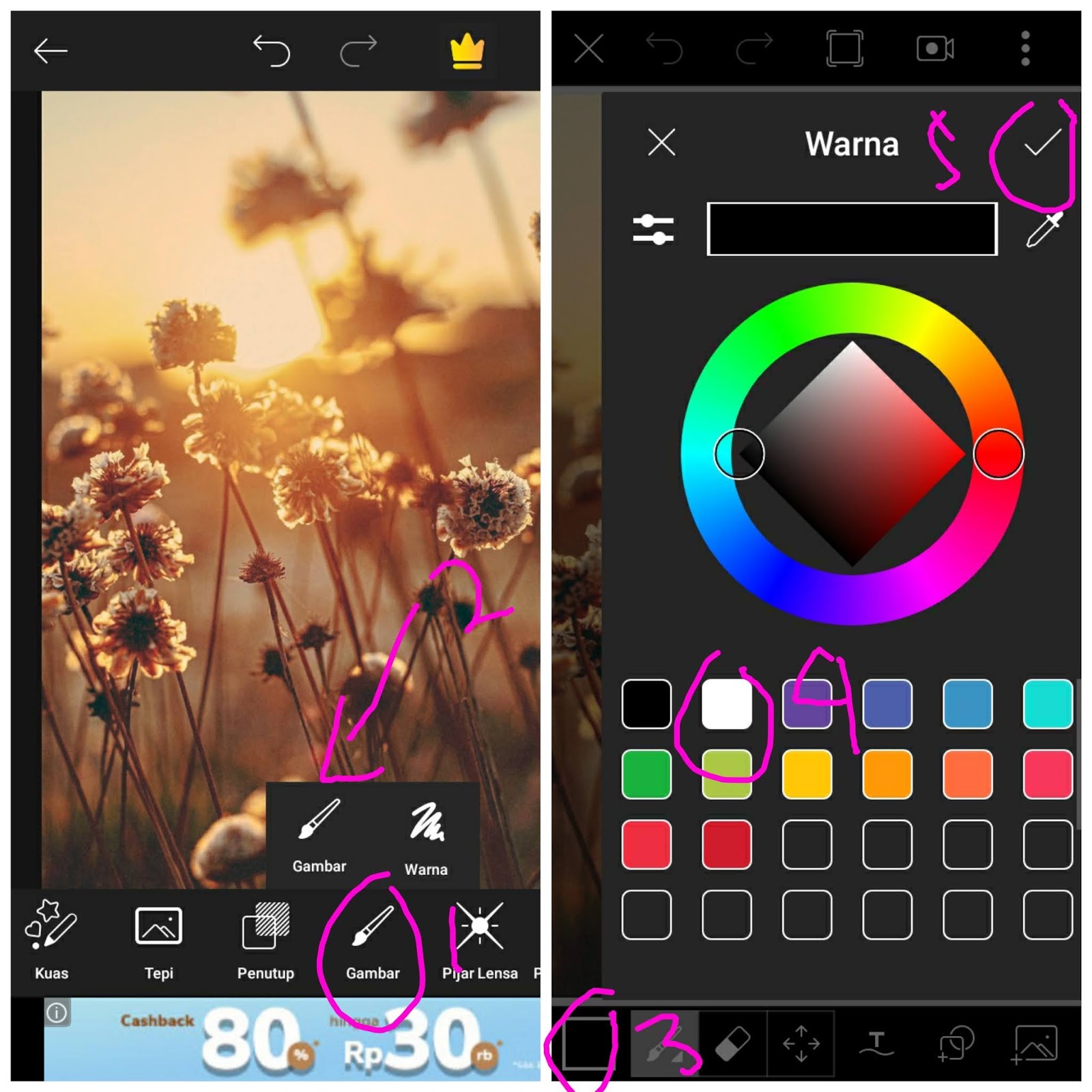 Cara Membuat Template Musik Berotasi Cara 4 (Picsart