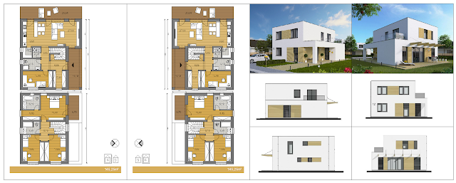 Urban Living In a 4 Bedroom Family House [DWG, JPG, PDF]