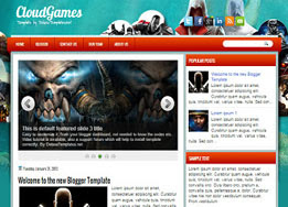 Cloud Games Blogger Template Cloud Games Blogger Template