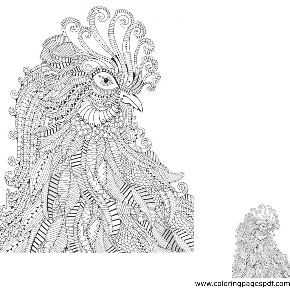 Coloring Page Of A Chicken Mandala