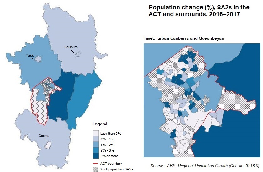 The demog blog Population growth in and around Canberra