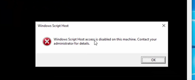 Как убрать windows script host