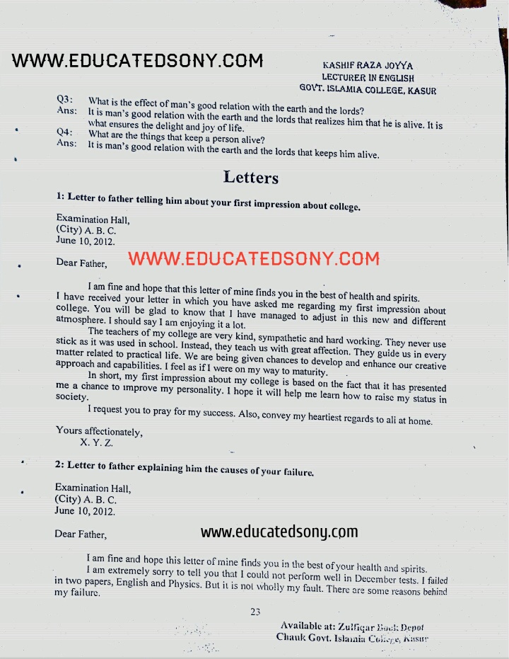 Kips english essay notes 2nd year image