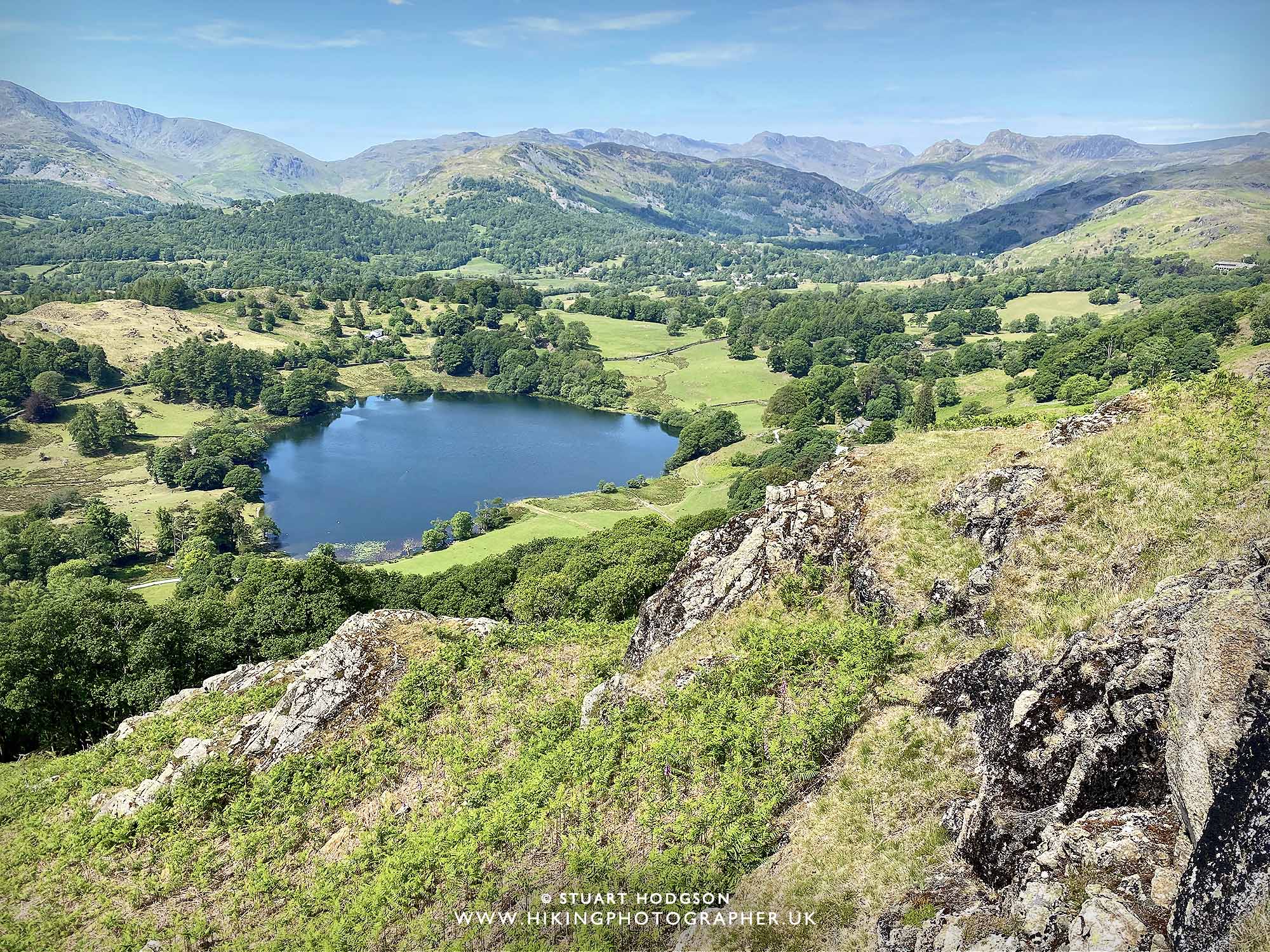 Loughrigg Fell Langdale Windermere Ambleside Walk map route Grasmere Lake District lakes