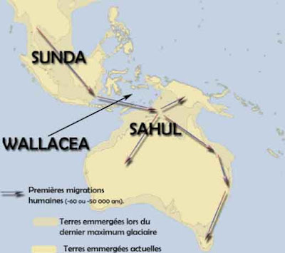 Super benua ini mulai terpecah sekitar 140 juta tahun lalu, dan daerah New Guinea yang dikenal sebagai Sahul bergerak menuju khatulistiwa 