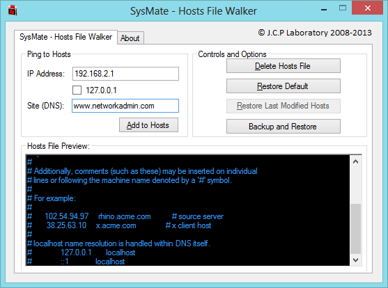SysMate 호스트 파일 워커