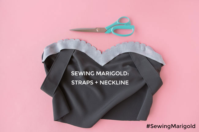 Sewing the Marigold straps and neckline facing - Tilly and the Buttons