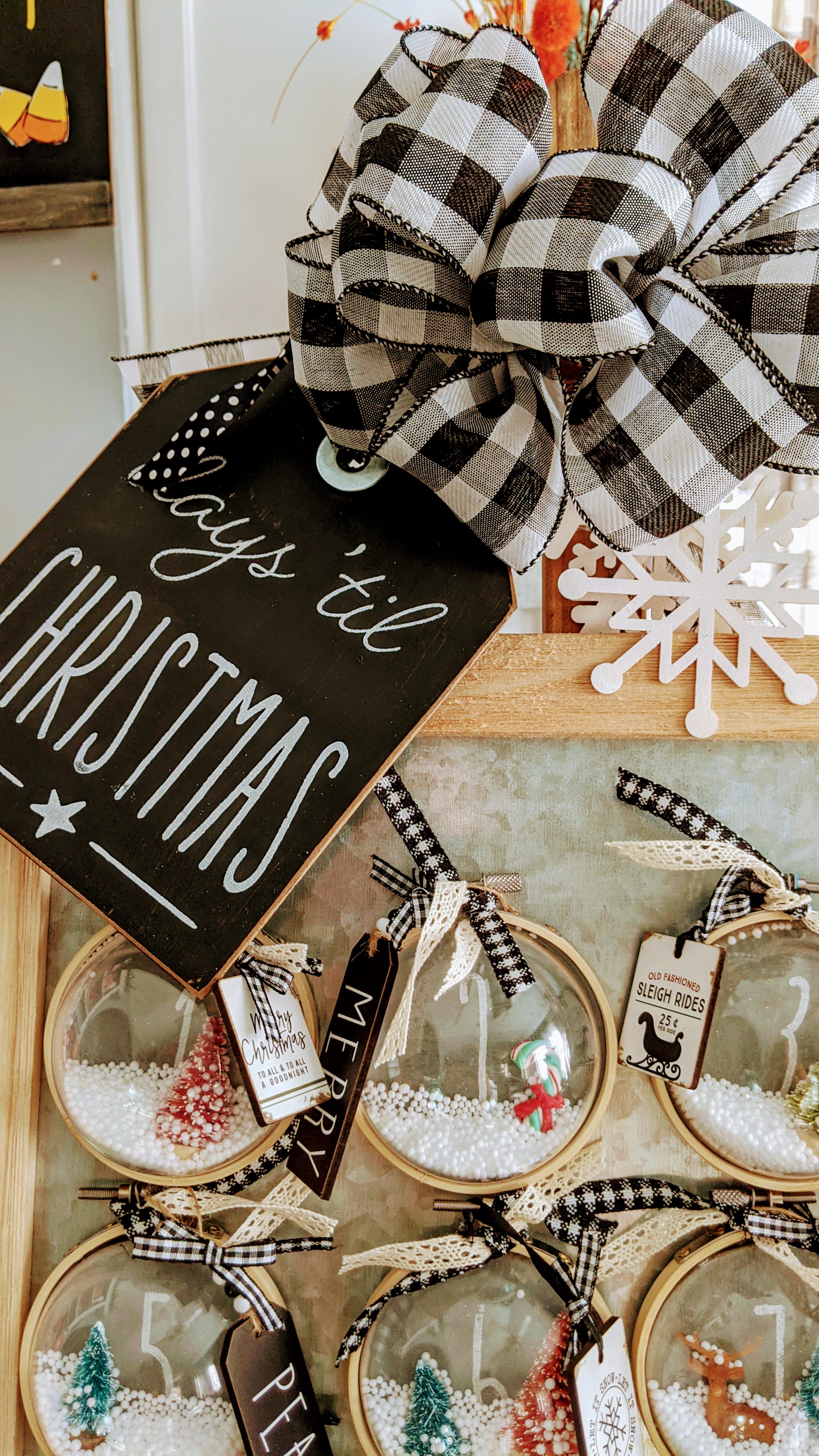 Chalk couture snow globe scripture advent