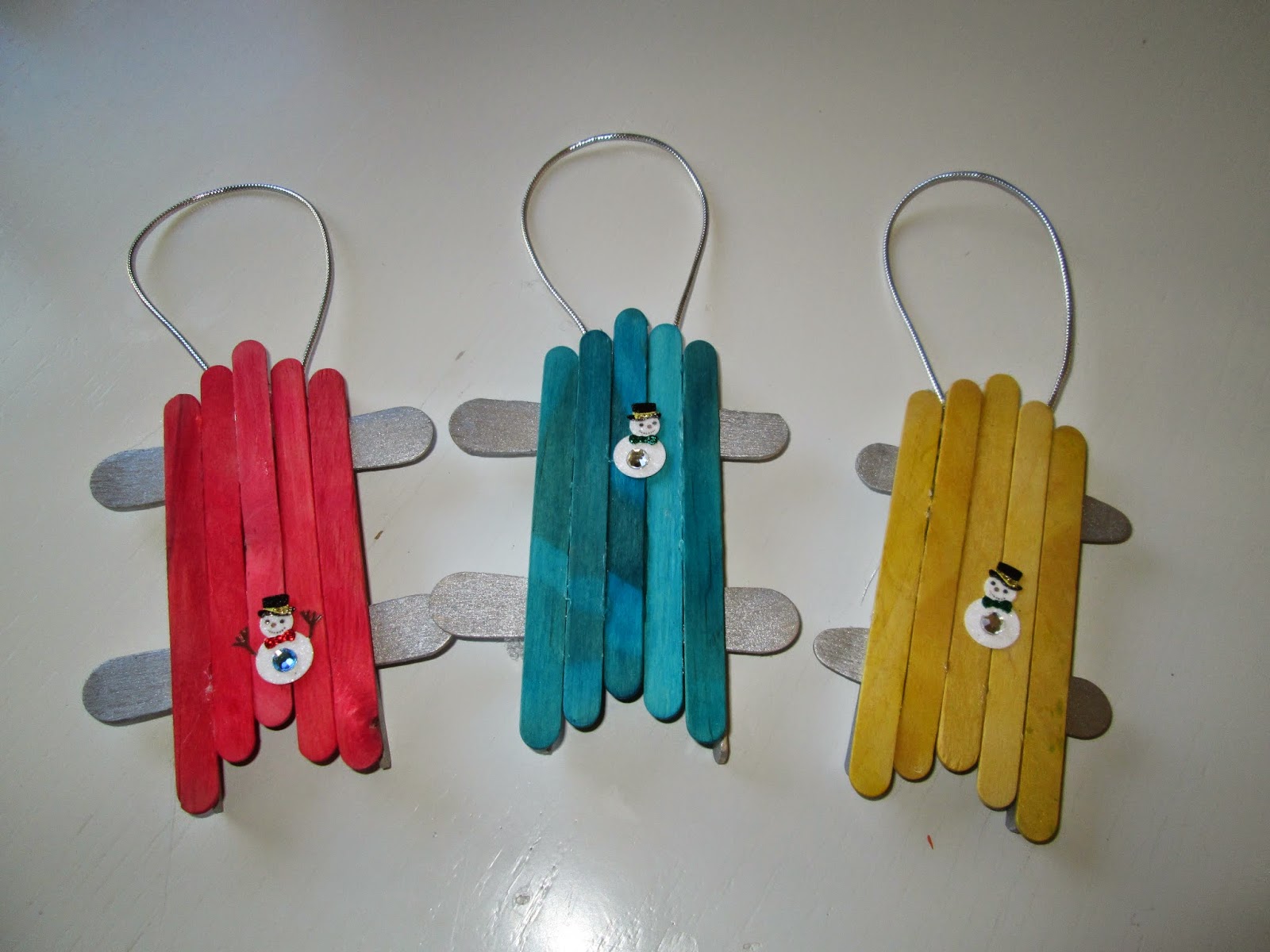 roommom27: Popsicle Stick Sled Ornaments