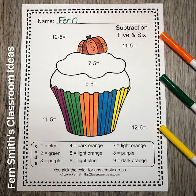 Click Here to Download this Halloween Color By Number Addition and Subtraction Printables Resource Bundle #FernSmithsClassroomIdeas