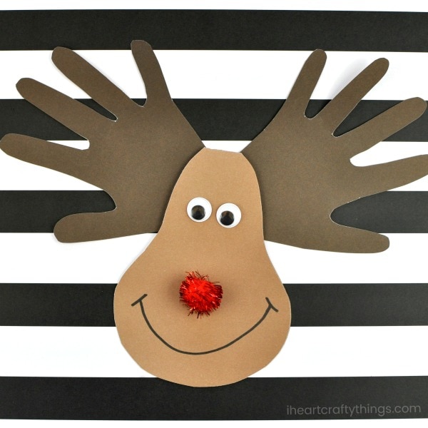 handprint reindeer card