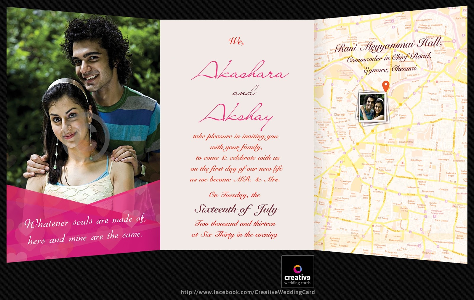 Photo Themed Wedding card