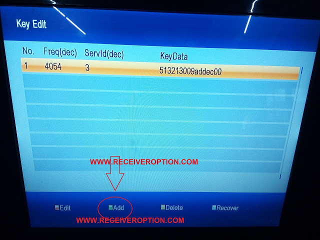 STAR TRACK 505 HD RECEIVER BISS KEY OPTION