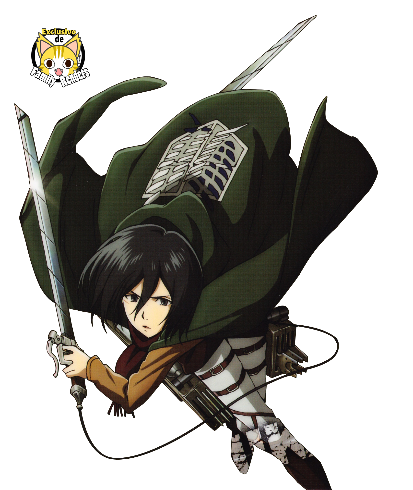 Anime Family RENDERS: Render Mikasa + SNK. 