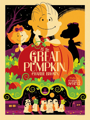 Peanuts “It’s The Great Pumpkin, Charlie Brown” Purple Variant Edition Screen Print by Tom Whalen