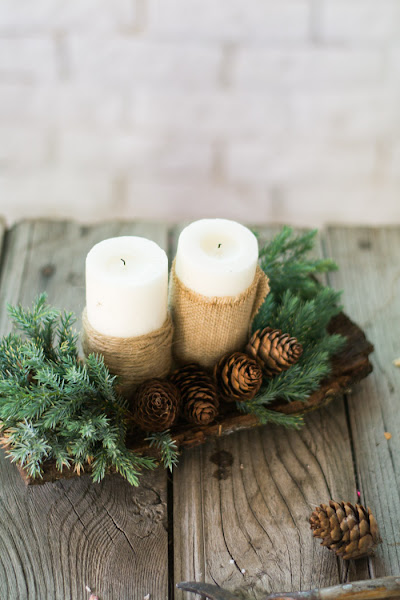 Centro de mesa rústico