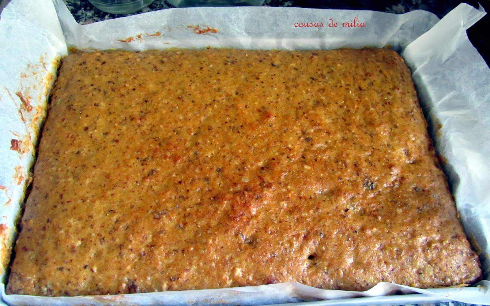 Pastel especiado de calabaza con nueces 