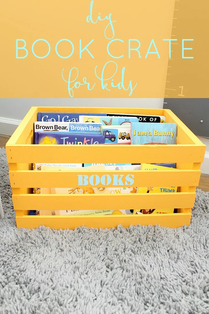 DIY Kid's Book Storage Crate