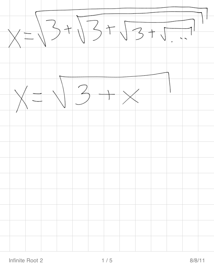 Educational Mathy Quirks: Can I Solve An Infinite Root?