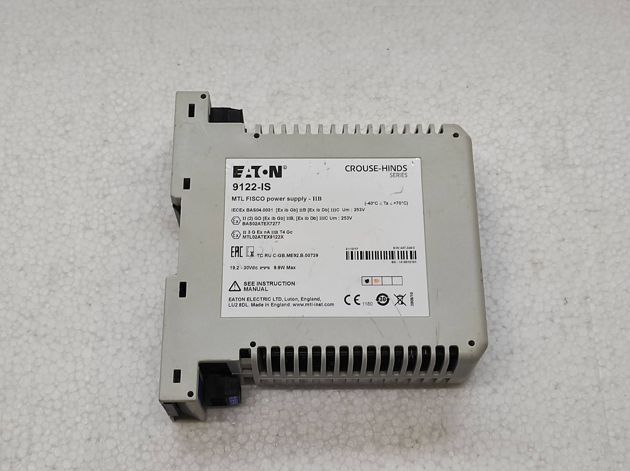 Eaton 9122-IS MTL Fisco Power Supply IIB Crouse-Hinds 