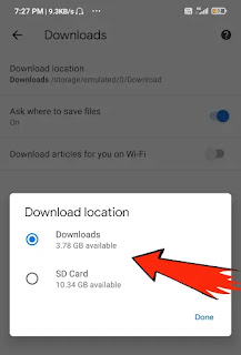 How to Change Download location in Chrome Android