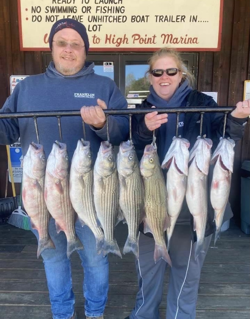 Striper Report Lake Anna Cold Front Stripers 4/3 Jim Hemby Guide