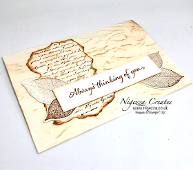 Nigezza Creates with Stampin' Up! Rooted In Nature, Very Versailles & Old World Paper Embossing Folder