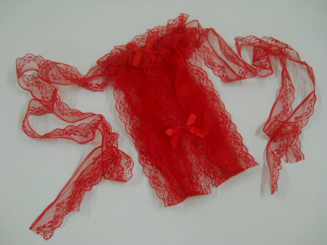 FASHION CARE 2U: U239-1 Sexy Red Sheer Lace Trim G-string Women's Underwear