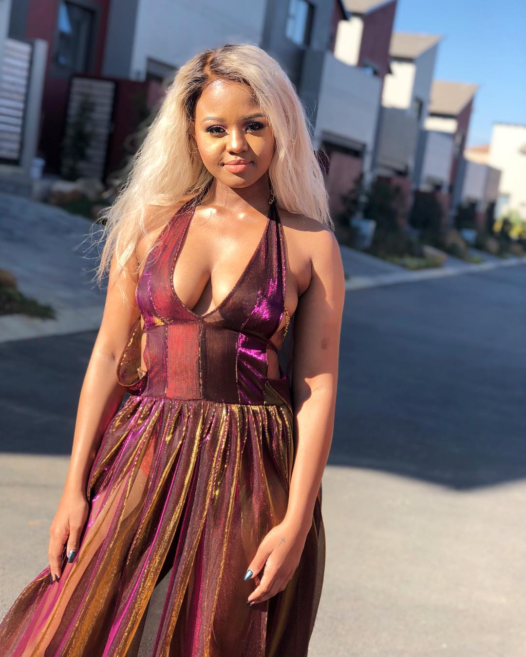 Babes Wodumo flaunts significant goods in a sheer dress. 