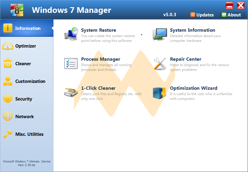 Windows 7 Manager v5.0 Windows 7 Manager v5.0