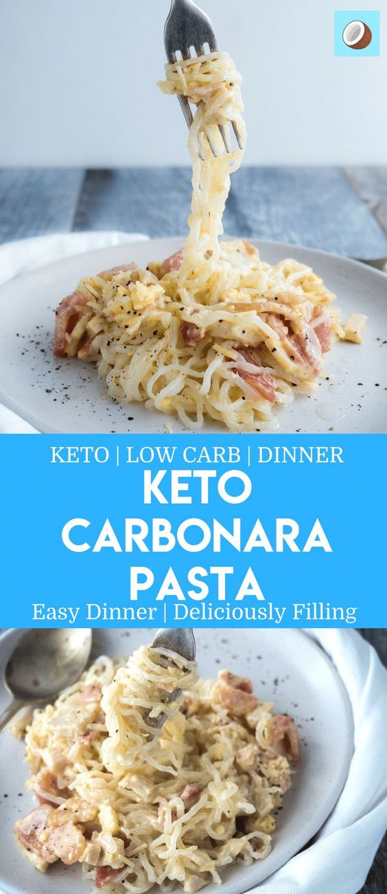 KETO CARBONARA PASTA Healthy Recipes