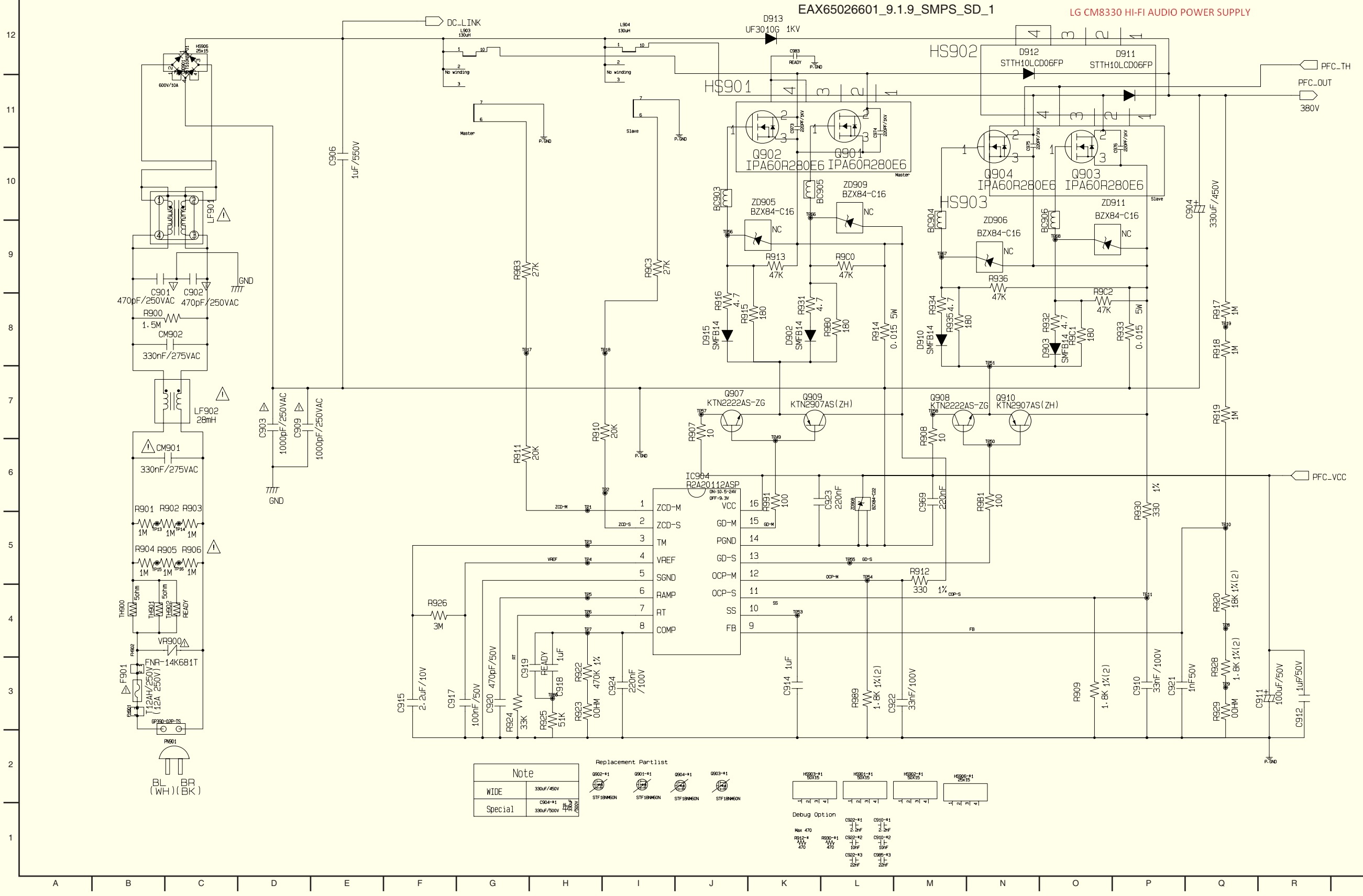 electrotricks: LG CM8330, LG CMS8530 Mini Hi-Fi SMPS [power supply] and