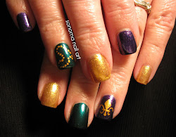 mardi gras nails nail purple gold colors