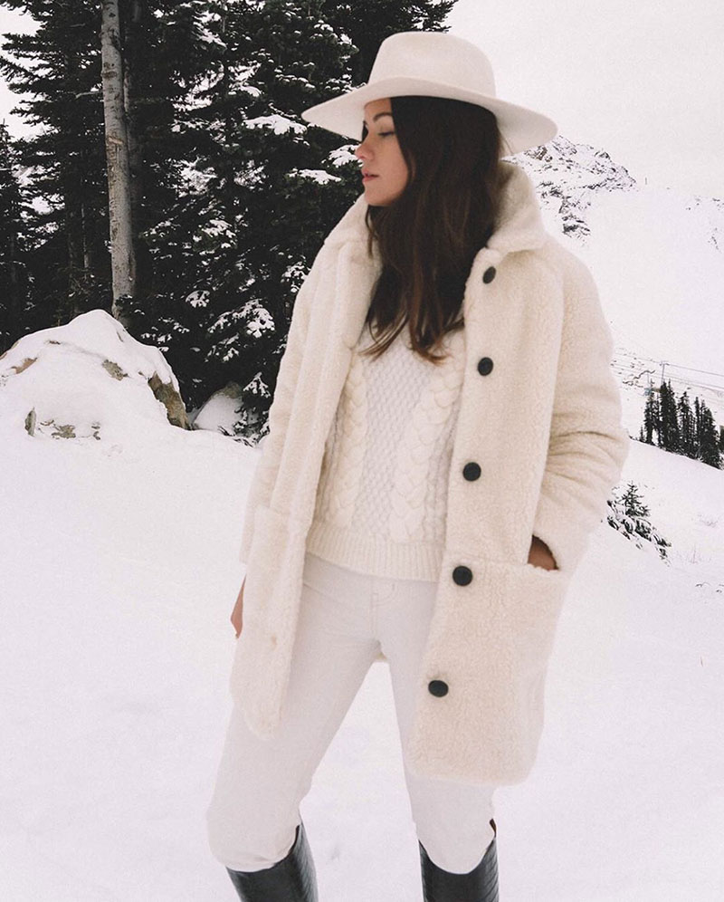 Style File | Mini Trend: Fluffy White Coats for Cosy Winter Days