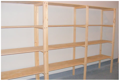 estantes para almacenar madera