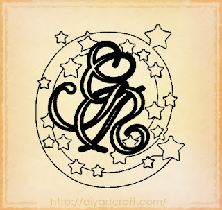 stars tattoo letters GR