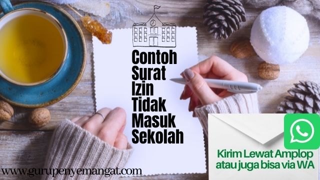 Tulisan di amplop surat izin tidak masuk sekolah