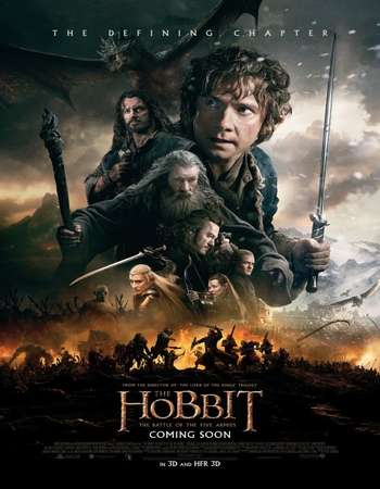 The Hobbit The Battle of the Five Armies 2014 Hindi Dual Audio 700MB Extended BluRay 720p ESubs HEVC