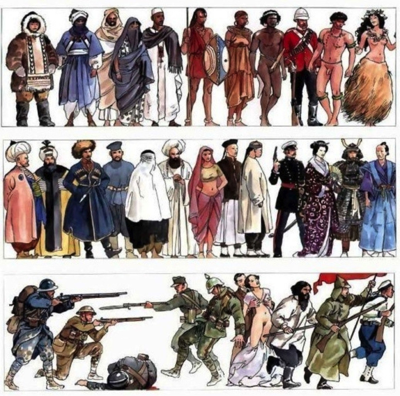 эпоха кватроченто в италии. Milo manara - human history. костюмы третьего сословия 16 век франция. представления о человеке в различные эпохи. люди из разных эпох.