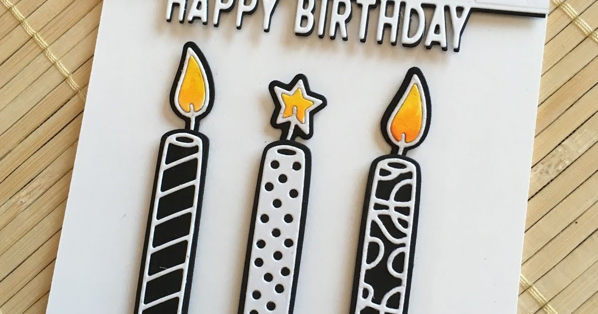 Cimbacreativefun Happy Birthday with Die Cut Candles