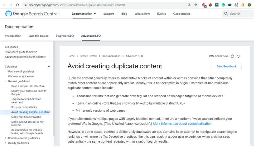 plagiarizing web content