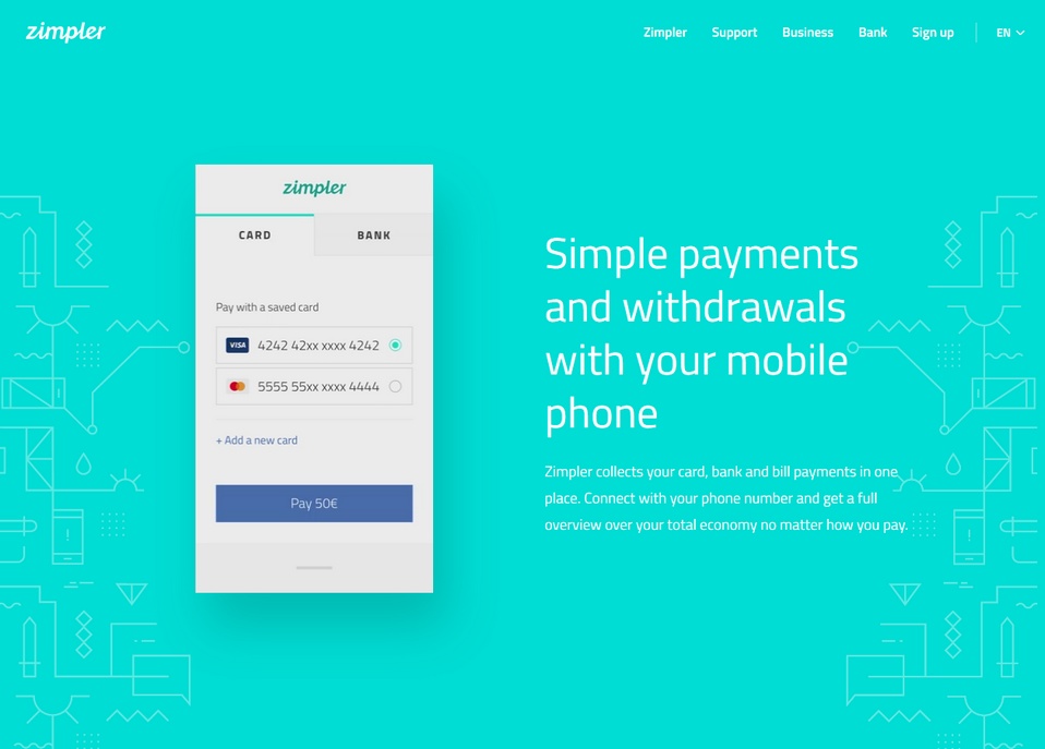 Zimpler payment method