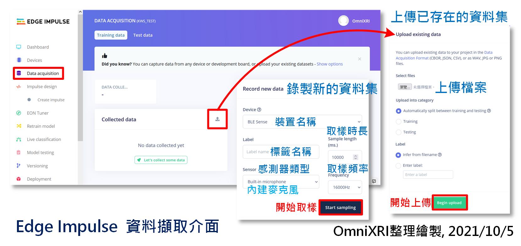 Edge Impulse 资料撷取介面
