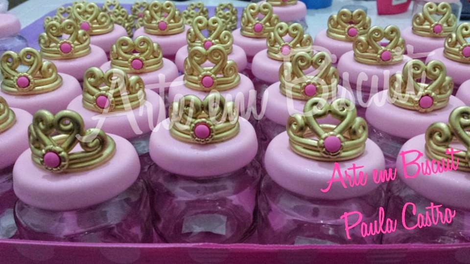 Ateliê Arte em Biscuit Potinho Coroa de Princesa
