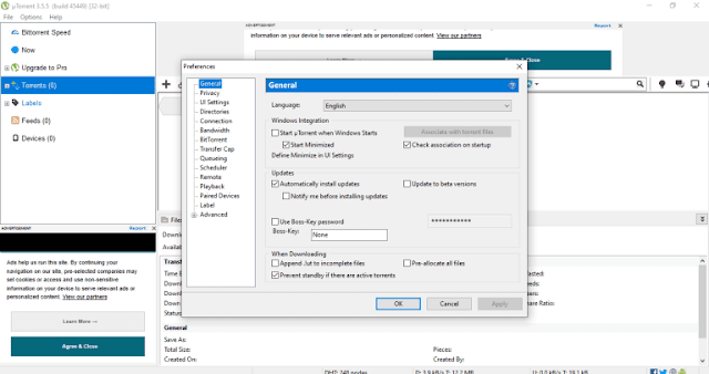 تخصيص النطاق الترددي الصحيح للبرنامج uTorrent تخصيص النطاق الترددي الصحيح للبرنامج uTorrent