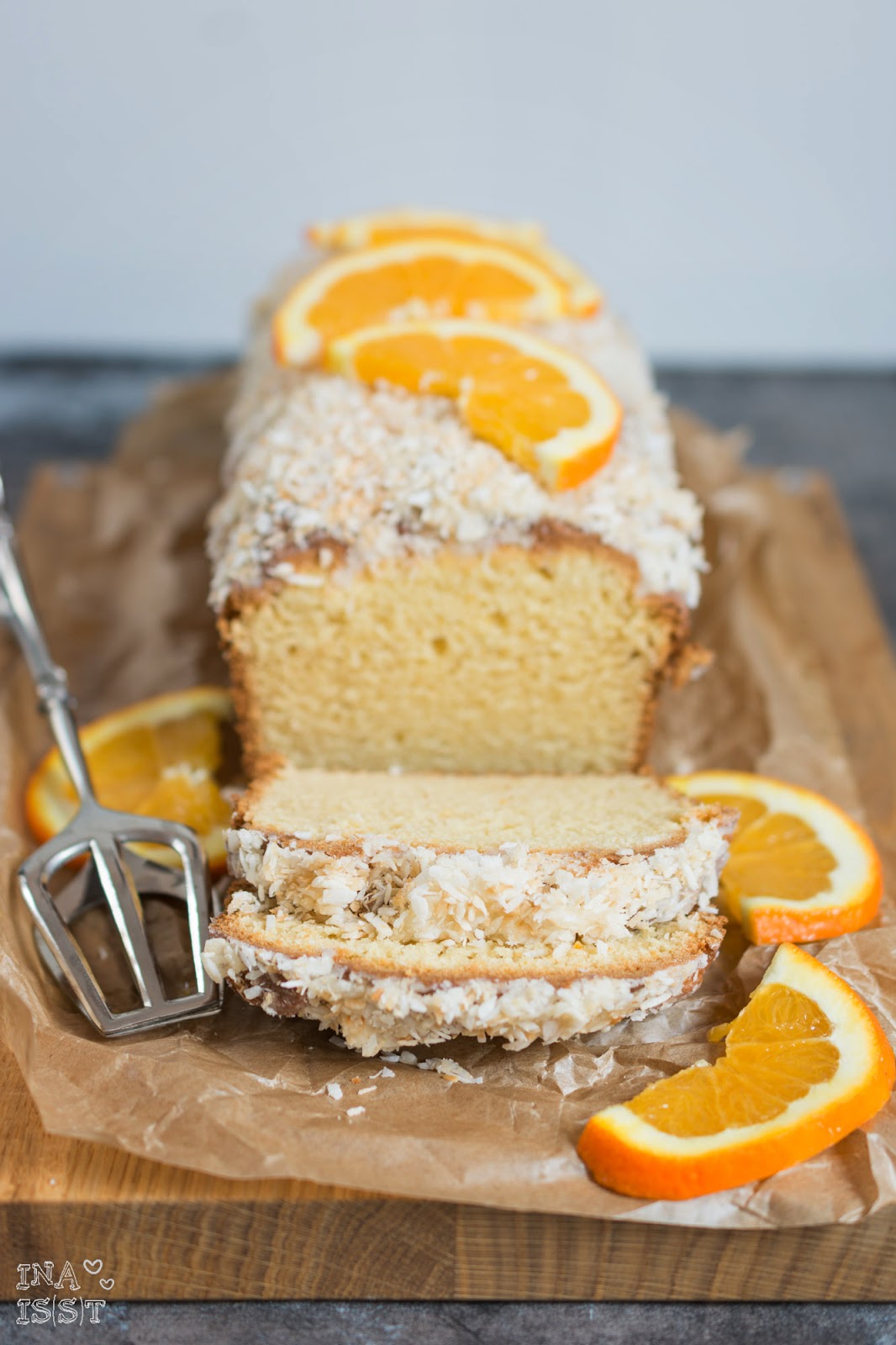 Ina Is(s)t: Einfacher Orangen-Kokos-Kuchen / Quick and easy orange cake ...