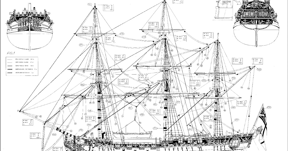 Sailboat Blueprint Popular Boat Model