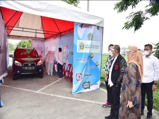 Gubsu Tinjau Penanganan Pos Covid19 di Bandara Kualanamu,  Harapkan Kerja Tim Terpadu